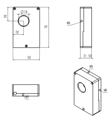 超快電動(dòng)激光快門(mén)19mn快門(mén)尺寸圖 超快電動(dòng)激光快門(mén)19mn快門(mén)尺寸圖