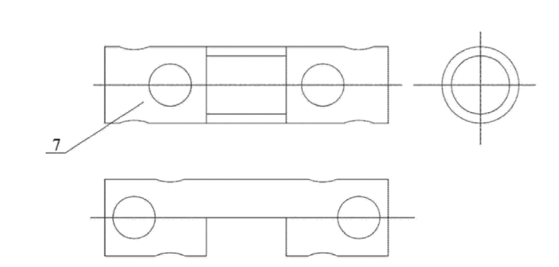 鋼質(zhì)準直器連接管凹槽與點(diǎn)膠孔結構示意圖 - 廣西科毅光通信