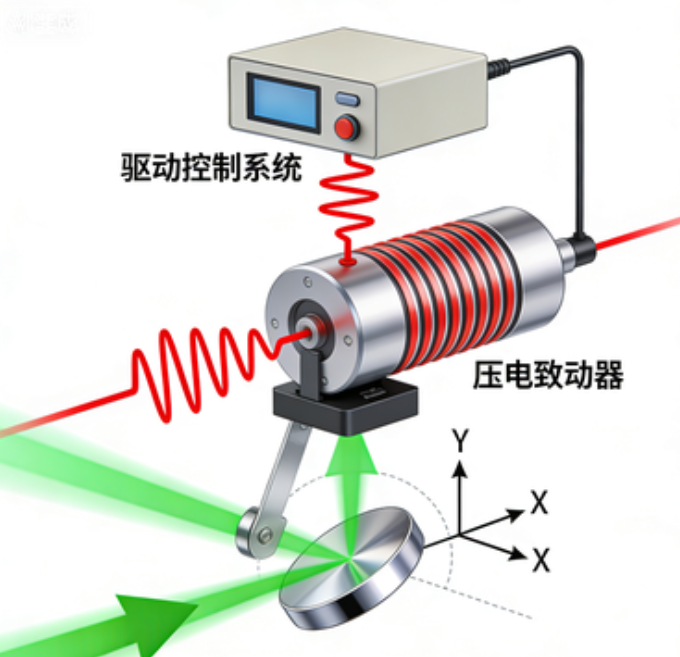 壓電光束導向光開(kāi)關(guān)原理示意圖-廣西科毅光通信